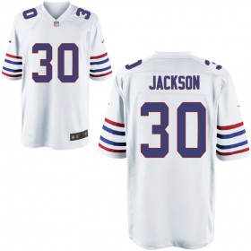 Mens Buffalo Bills Nike White Alternate Game Jersey JACKSON#30