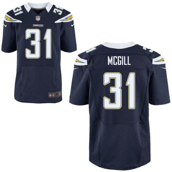Men's Los Angeles Chargers Nike Navy Elite Jersey MCGILL#31