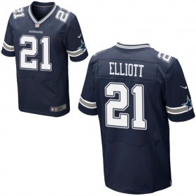 Mens Dallas Cowboys Nike Navy Blue Elite Jersey ELLIOTT#21