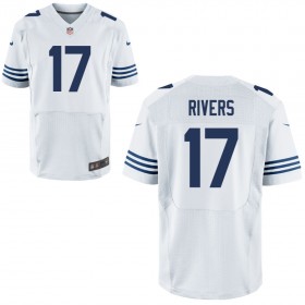 Mens Indianapolis Colts Nike White Alternate Elite Jersey RIVERS#17