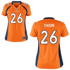 Women's Denver Broncos Nike Orange Game Jersey YIADOM#26
