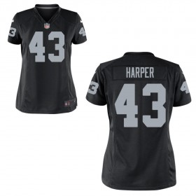 Women's Las Vegas Raiders Nike Black Game Jersey HARPER#43