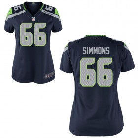 Women's Seattle Seahawks Nike College Navy Game Jersey SIMMONS#66