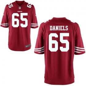 Youth San Francisco 49ers Nike Scarlet Game Jersey DANIELS#65