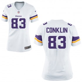 Women's Minnesota Vikings Nike White Game Jersey CONKLIN#83