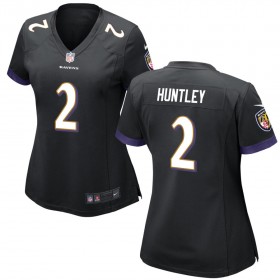Women's Baltimore Ravens Nike Black Game Jersey HUNTLEY#2