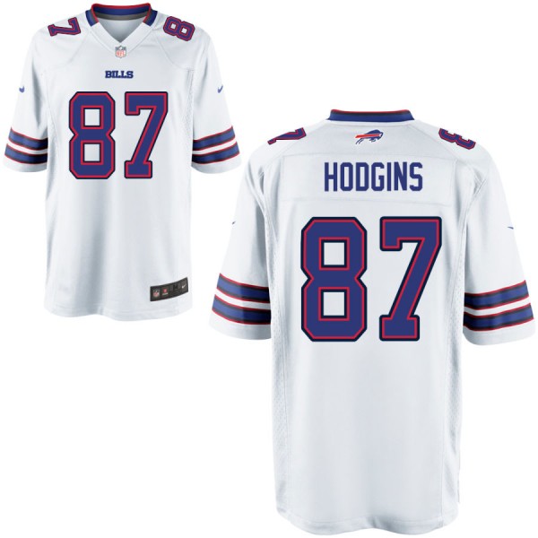 Nike Men's Buffalo Bills Game White Jersey HODGINS#87