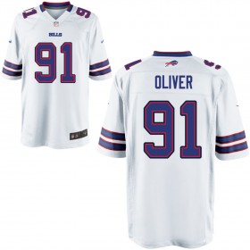 Nike Men's Buffalo Bills Game White Jersey OLIVER#91