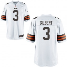 Nike Men's Cleveland Browns Game White Jersey GILBERT#3