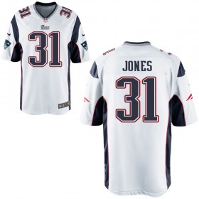 Nike Men's New England Patriots Game White Jersey JONES#31