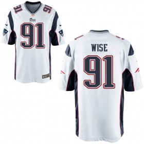 Nike Men's New England Patriots Game White Jersey WISE#91