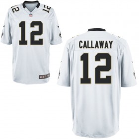 Nike Men's New Orleans Saints Game White Jersey CALLAWAY#12