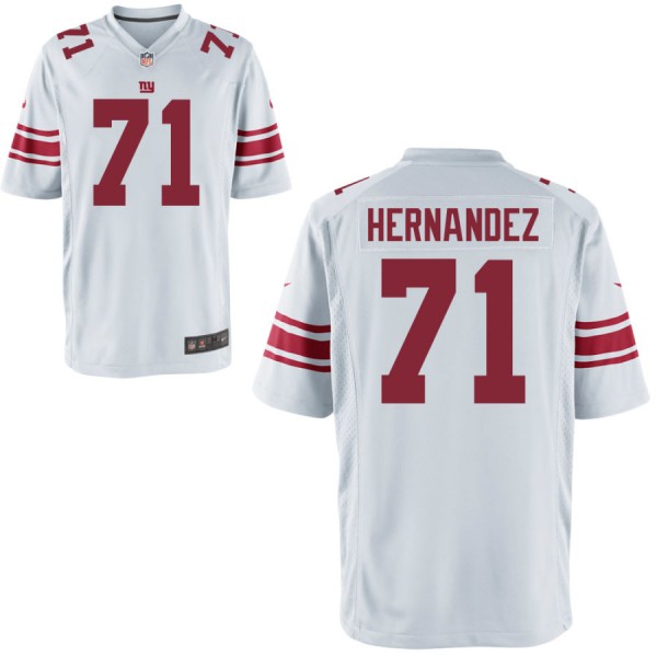 Nike Men's New York Giants Game White Jersey HERNANDEZ#71
