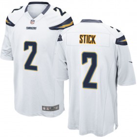Nike Men's Los Angeles Chargers Game White Jersey STICK#2
