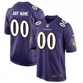 Men's Baltimore Ravens Nike Purple Customized Game Jersey