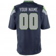 Men's Seattle Seahawks Nike College Navy Customized Game Jersey