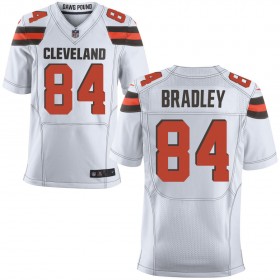 Men's Cleveland Browns Nike White Elite Jersey BRADLEY#84