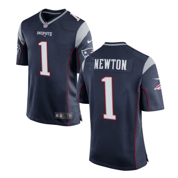 Men's New England Patriots Nike Navy Game Jersey NEWTON#1